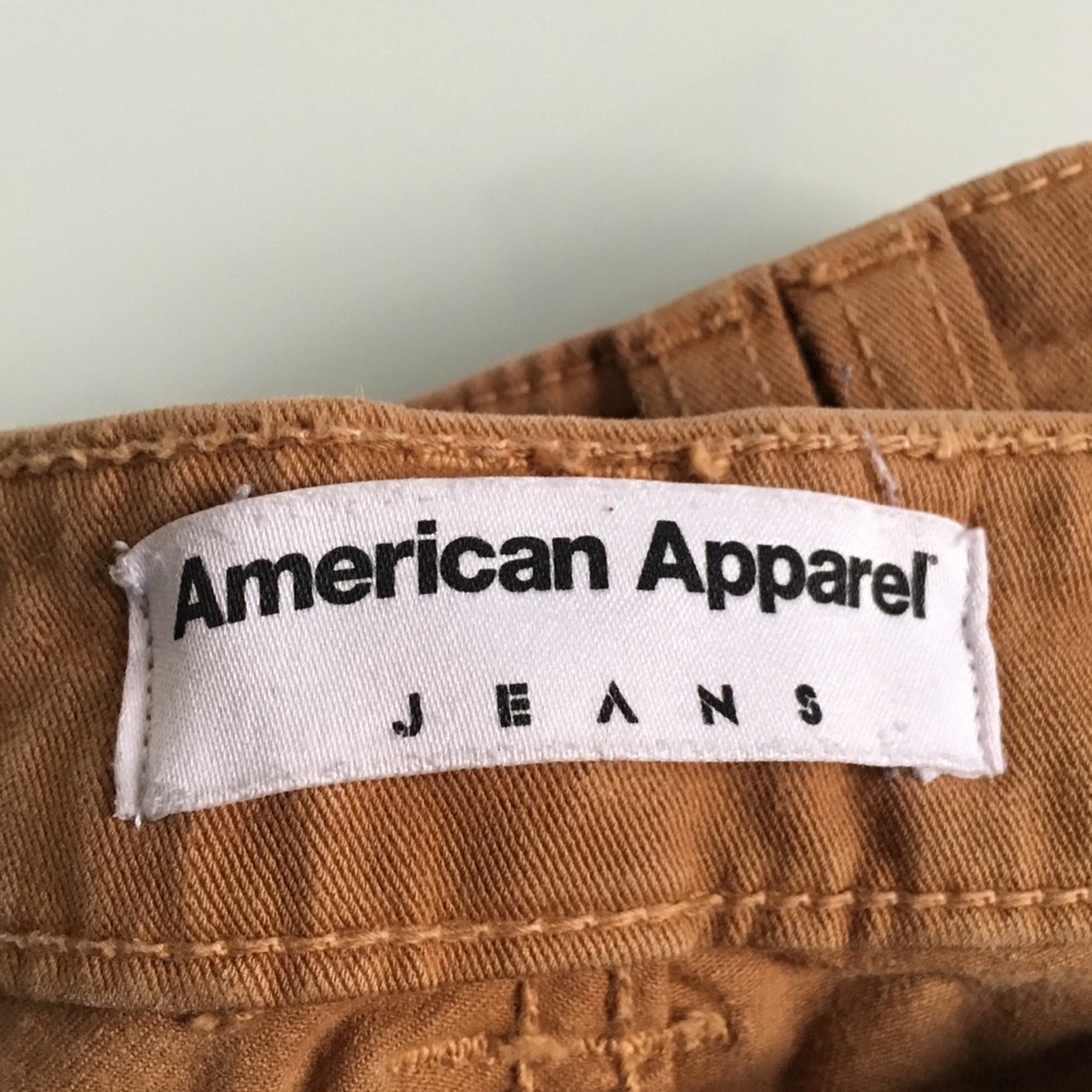 American Apparel Mustard Skinny Jeans